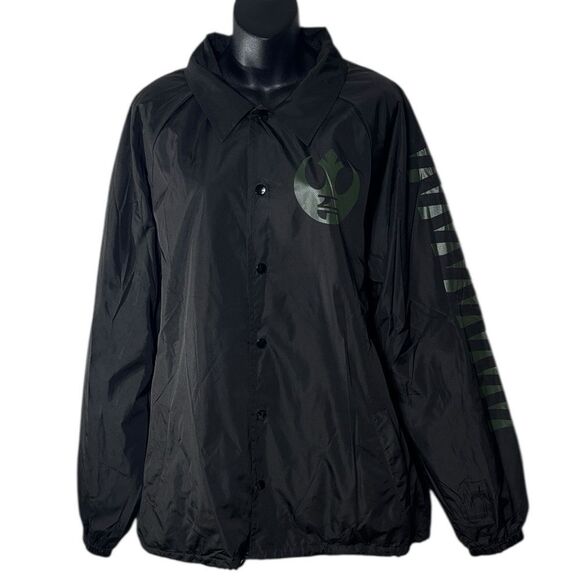 Star Wars men’s large rebel alliance flight jacket windbreaker commando Endor - Picture 2 of 4